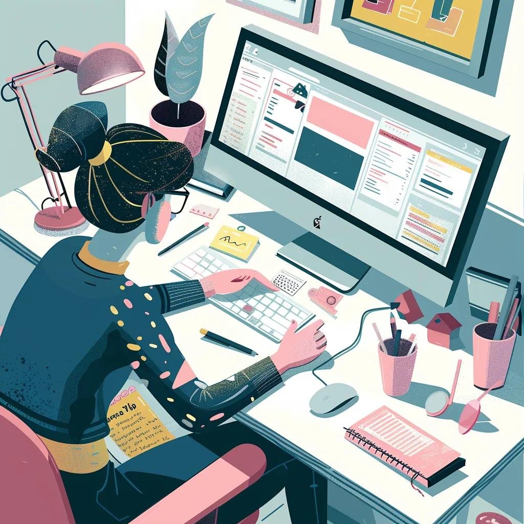 Person conducting local keyword research with a creative workspace reflecting Leeds culture