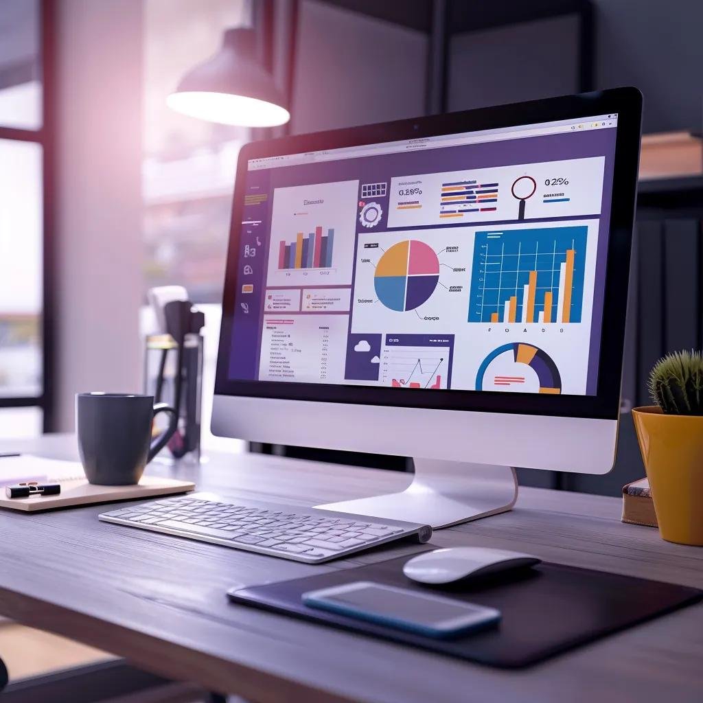 Workspace with keyword research tools displayed on a computer screen
