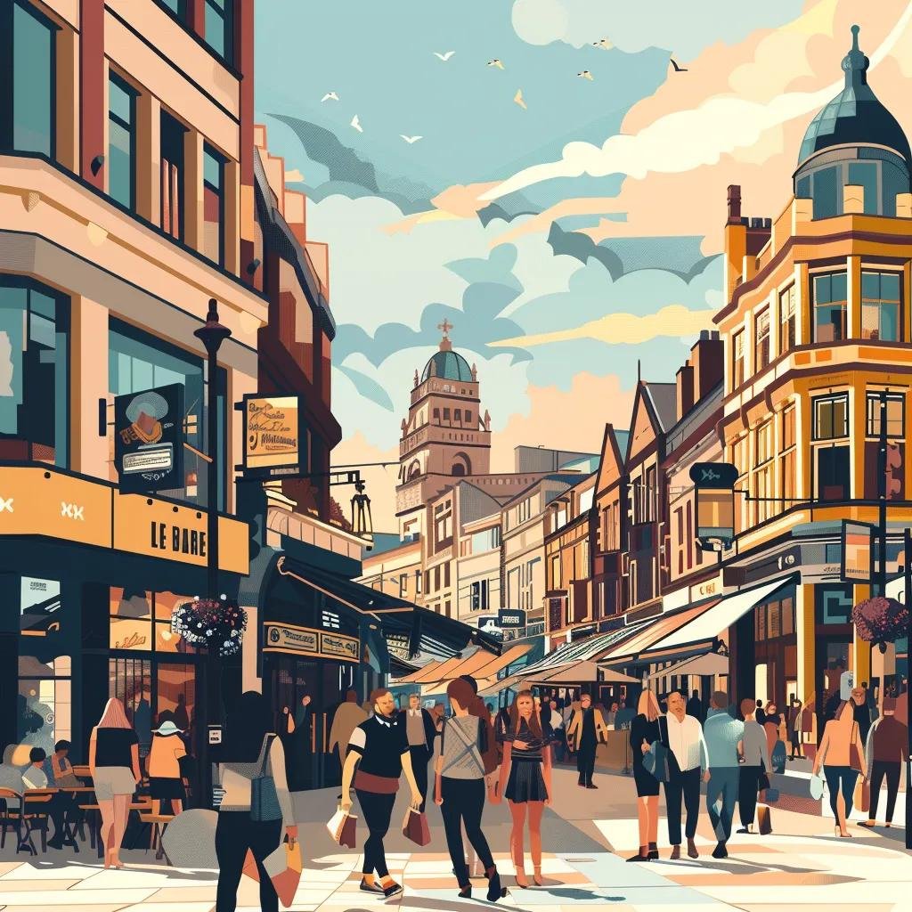 Leeds market scene highlighting local businesses and vibrant community engagement