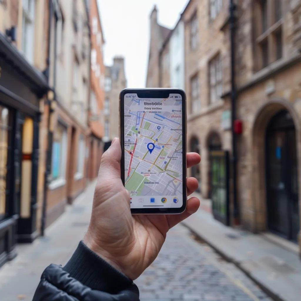 Google Business Profile displayed on a smartphone, illustrating local SEO strategies for Leeds businesses